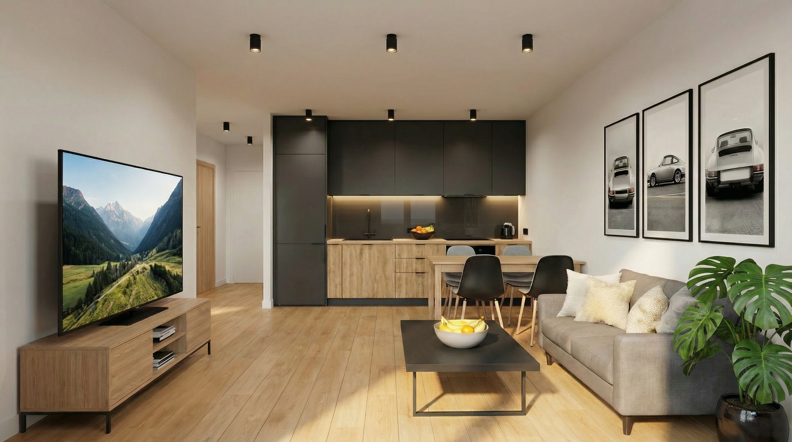 Wizualizacja 2-pokojowe - salon